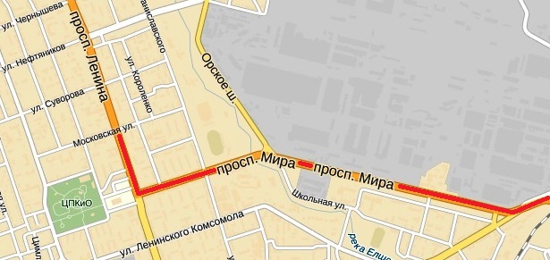 Участки дорог по проспекту Ленина и проспекту Мира, движение по которым ограничат 9 мая