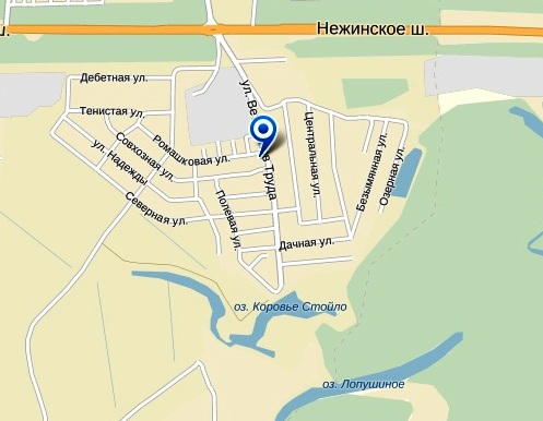 Поселок имени Куйбышева на карте Оренбурга
