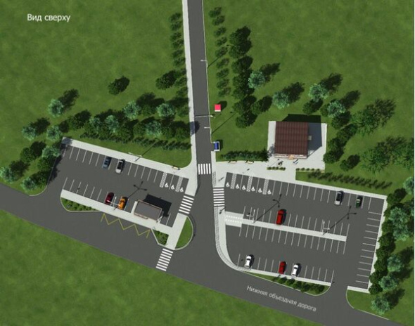118 мест для машин, лавочки и освещение: как будет выглядеть новая парковка в парке Строителей в Орске?