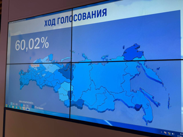 Явка на выборах президента в России превысила 60%