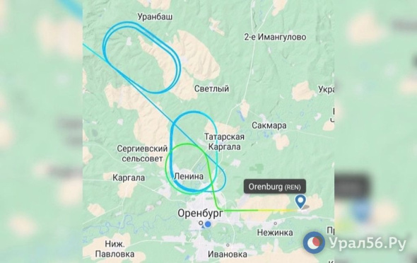 Летевший из Санкт-Петербурга в Оренбург самолет сделал 17 кругов перед посадкой