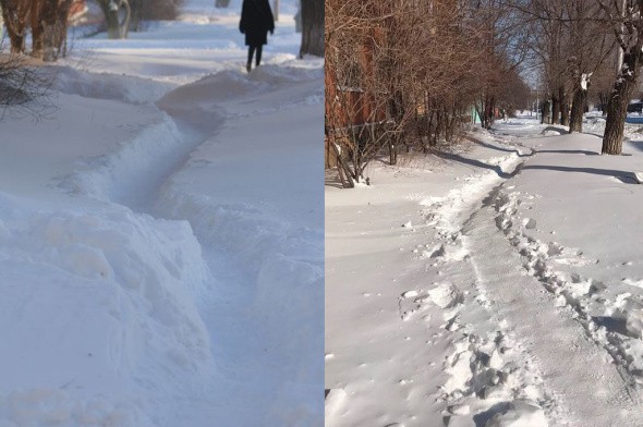 Спустя неделю ничего не изменилось: тротуаров в центре Орска как не было, так и нет