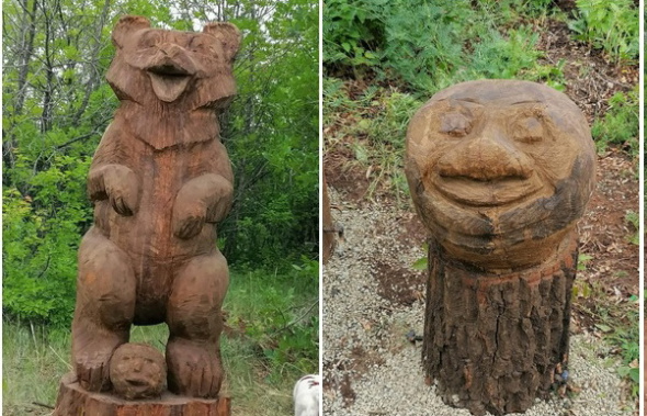 Жители Оренбурга напуганы деревянными скульптурами 😳. А жители Орска к такому творчеству привыкли