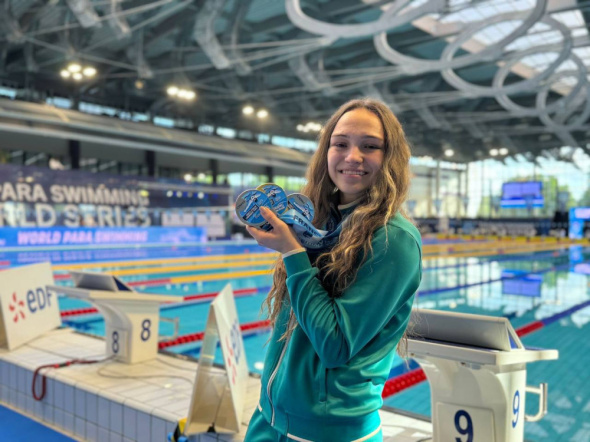 Виктория Ищиулова из Орска стала победителем на Международных соревнованиях по плаванию лиц с ПОДА во Франции